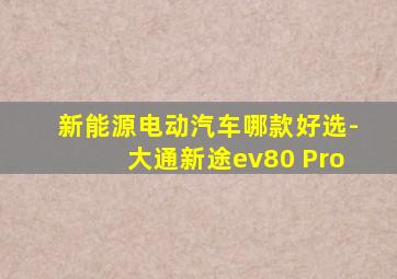 新能源电动汽车哪款好选-大通新途ev80 Pro